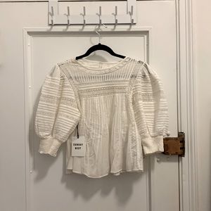 NEW WITH TAGS Aritzia Sunday Best lace blouse.